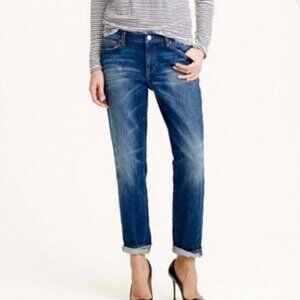 J. Crew Boyfriend Blue Stretch Colorado Wash Tapered Leg Jeans Size 28 #1788